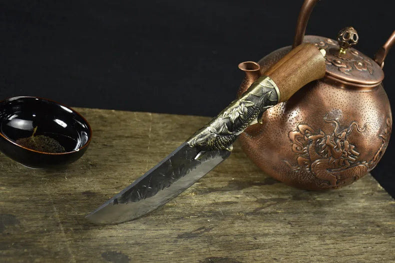 The Fisherman's Knife Steel Blade Handmade Forged Utility Boning Chef Cleaver