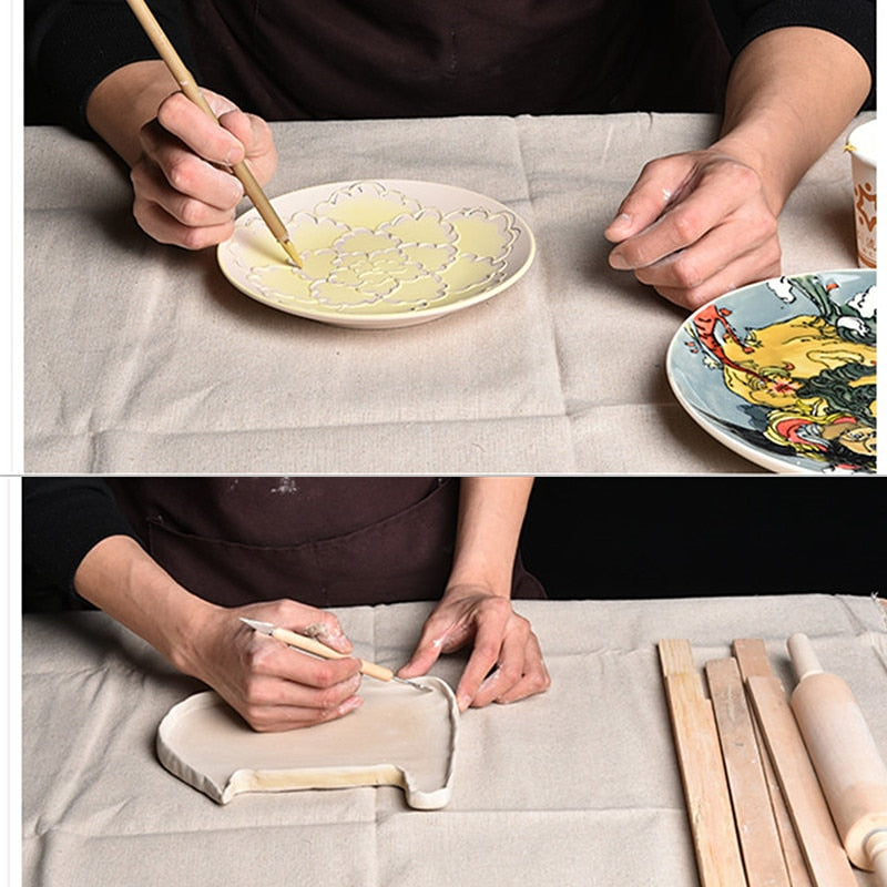 1M Pottery Linen Cloth Clay Burlap DIY Pottery Ceramics Clay Craft