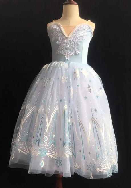 Sweetness Long Ballet Tutu Dress Contemporary Dance Ballerina Dress Costumes