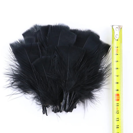 50/100 Pcs Black Goose Chicken Pheasant Feathers DIY Crafts