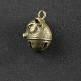 One Copper Lucky Pig Tinkle Bell Charm