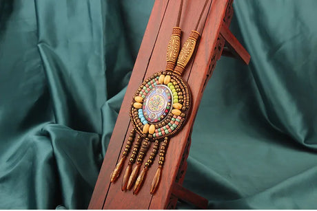 Handmade Beaded Leather Boho Necklaces