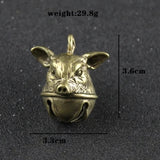 One Copper Lucky Pig Tinkle Bell Charm