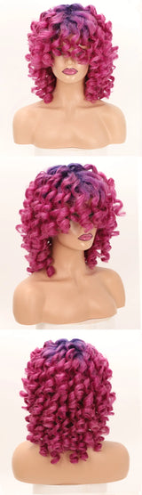 Ringlet Wigs Orange Pink Blonde Cosplay Wigs