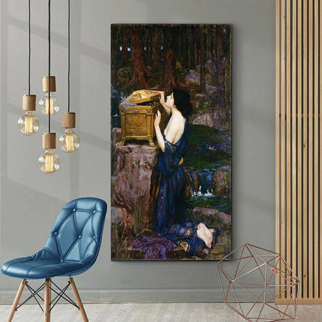 Pandora,1896, William Waterhouse Canvas Poster Prints