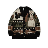 Ugly Woodland Critters Knitted Sweater Cardigans