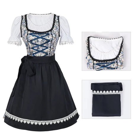Oktoberfest Costume Dress Women Germany Beer Maid Tavern Waitress Cosplay