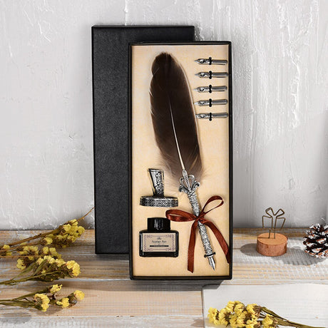 Calligraphy Feather Quill Fountain Pen Set Gift Box