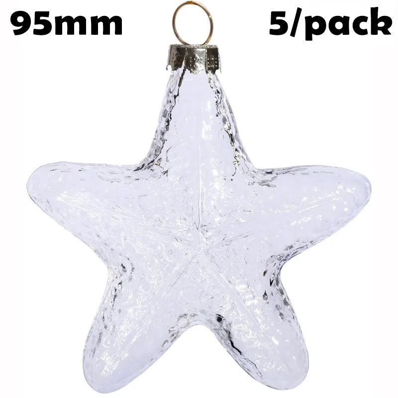 Five DIY Paintable Fillable Christmas Decoration Ornament 120*100mm Snowflake