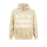 Chainmail is at the Blacksmith Ren Fair Men's Hoodie Sweatshirts
