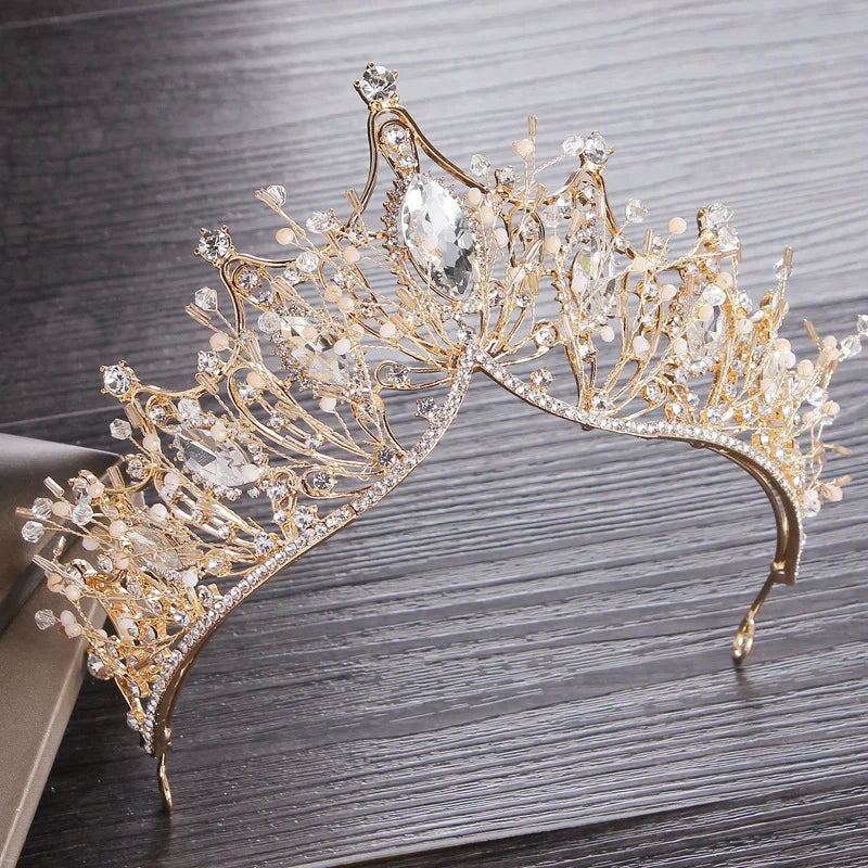 Bridal Jewellery Set - Crown, Earrings & Necklace.