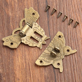 Antique Bronze Butterfly Hasp Latch Wooden Box Clasp Furniture Hardware
