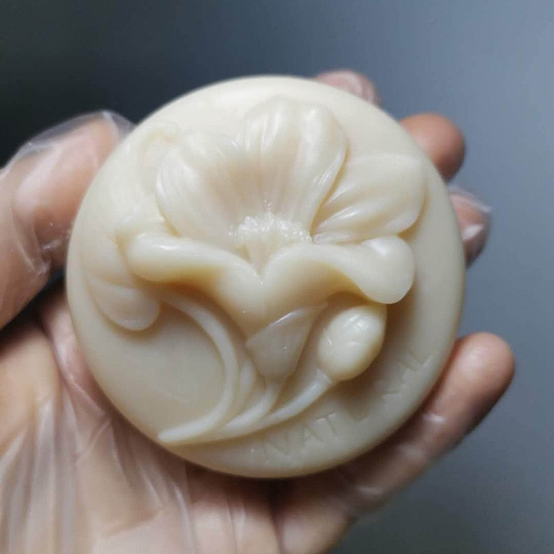 Round Lily Flower Silicone Soap Mould