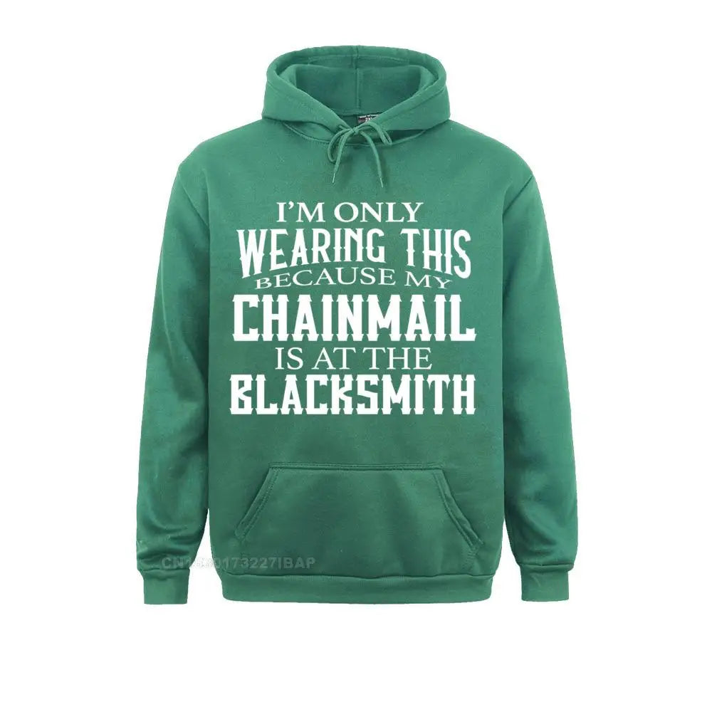 Chainmail is at the Blacksmith Ren Fair Men's Hoodie Sweatshirts