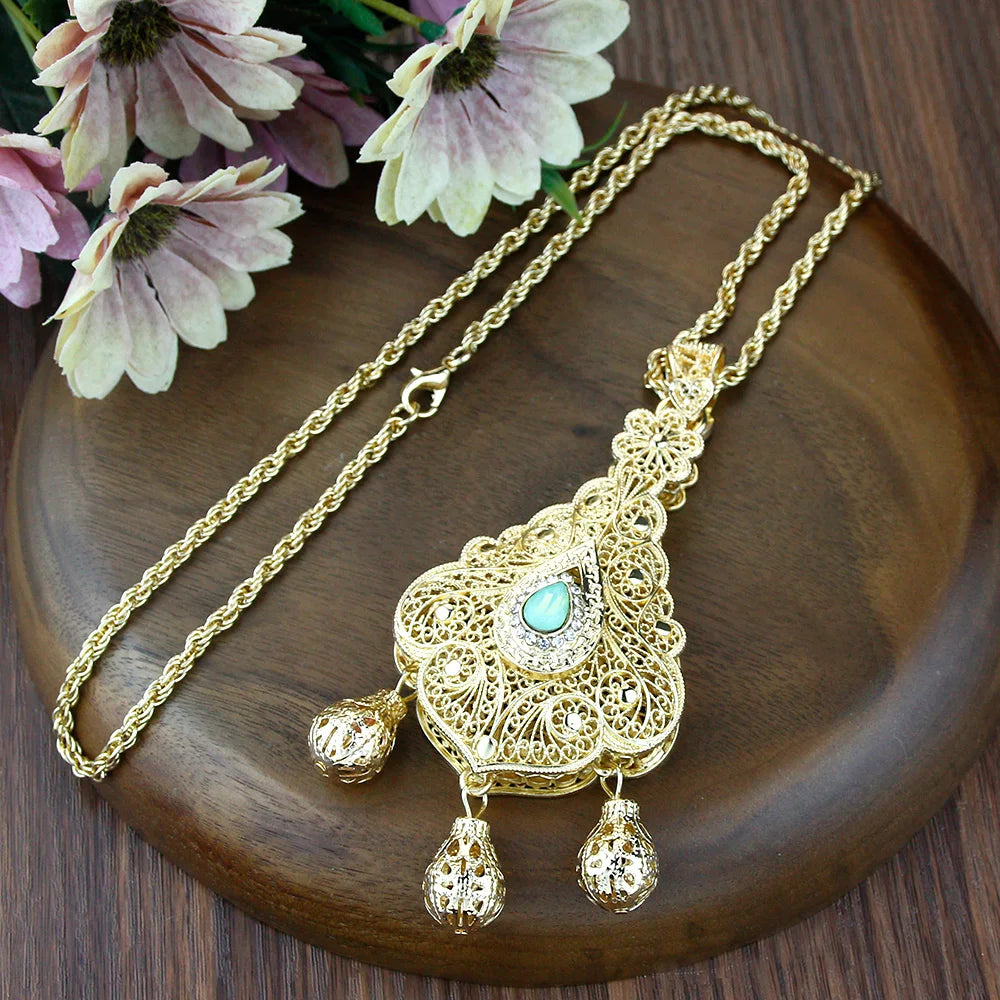 Morrocan Bell Pendant Necklace