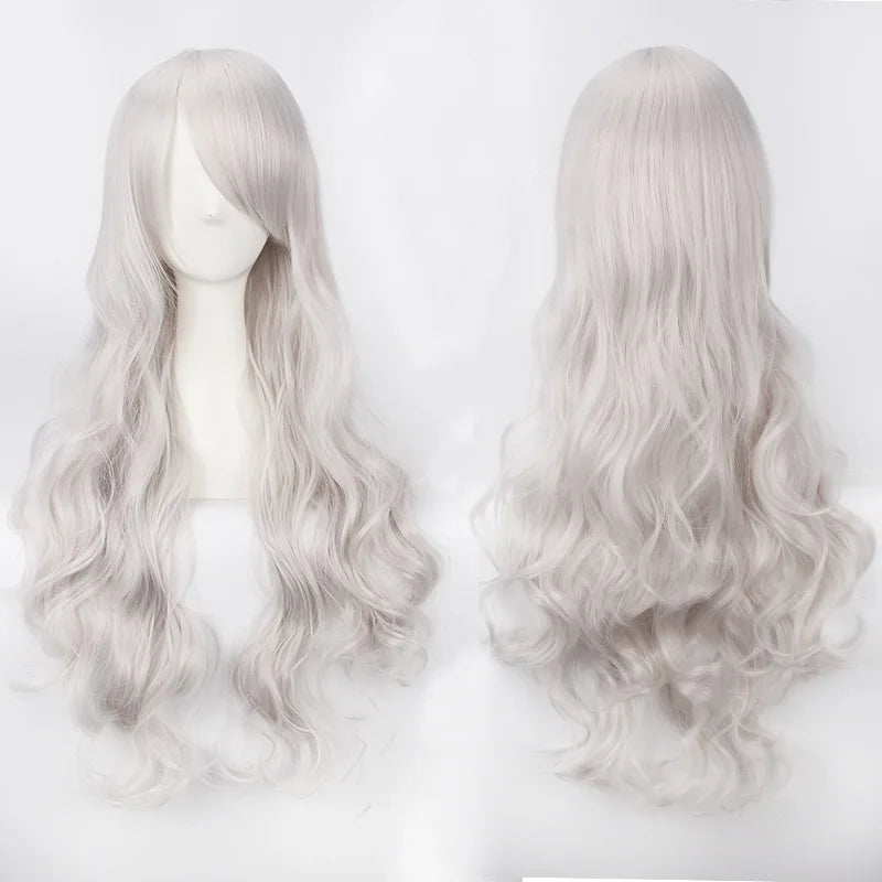 Extra Long Wavy or Straight Wigs with Full Bangs Heat Resistant
