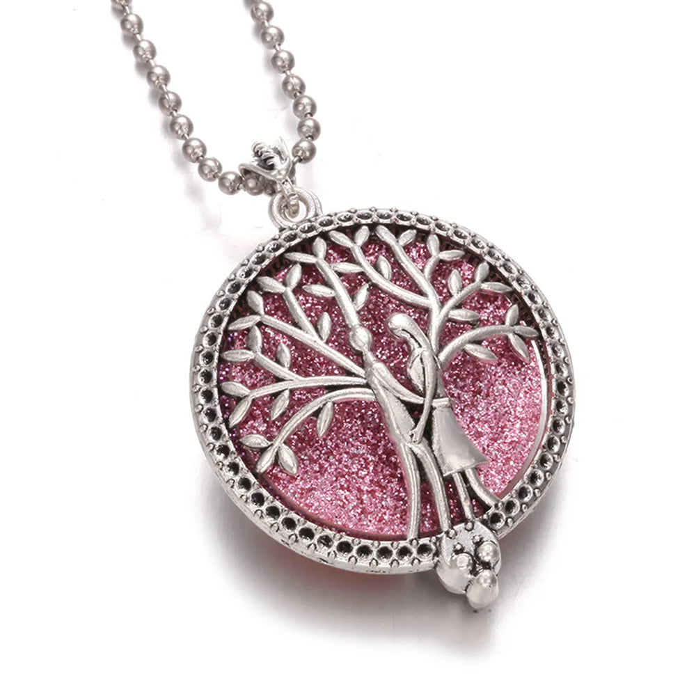 Aromatherapy Locket Necklaces Essential Oil Perfume Aroma Diffuser Necklace