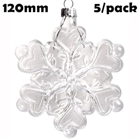 5 Pieces x DIY Paintable Fillable Christmas Decoration Glass Ornaments 110*50mm