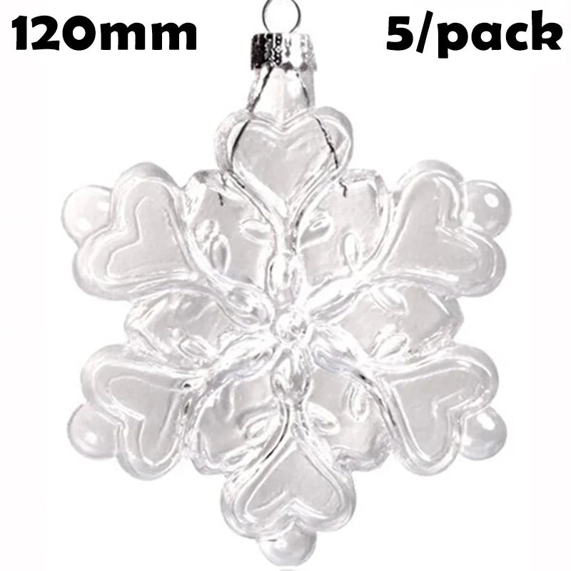 Five DIY Paintable Fillable Christmas Decoration Ornament 120*100mm Snowflake