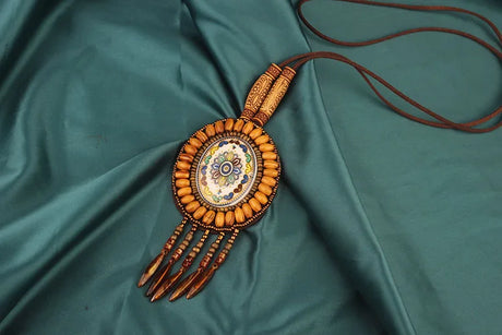 Handmade Beaded Leather Boho Necklaces
