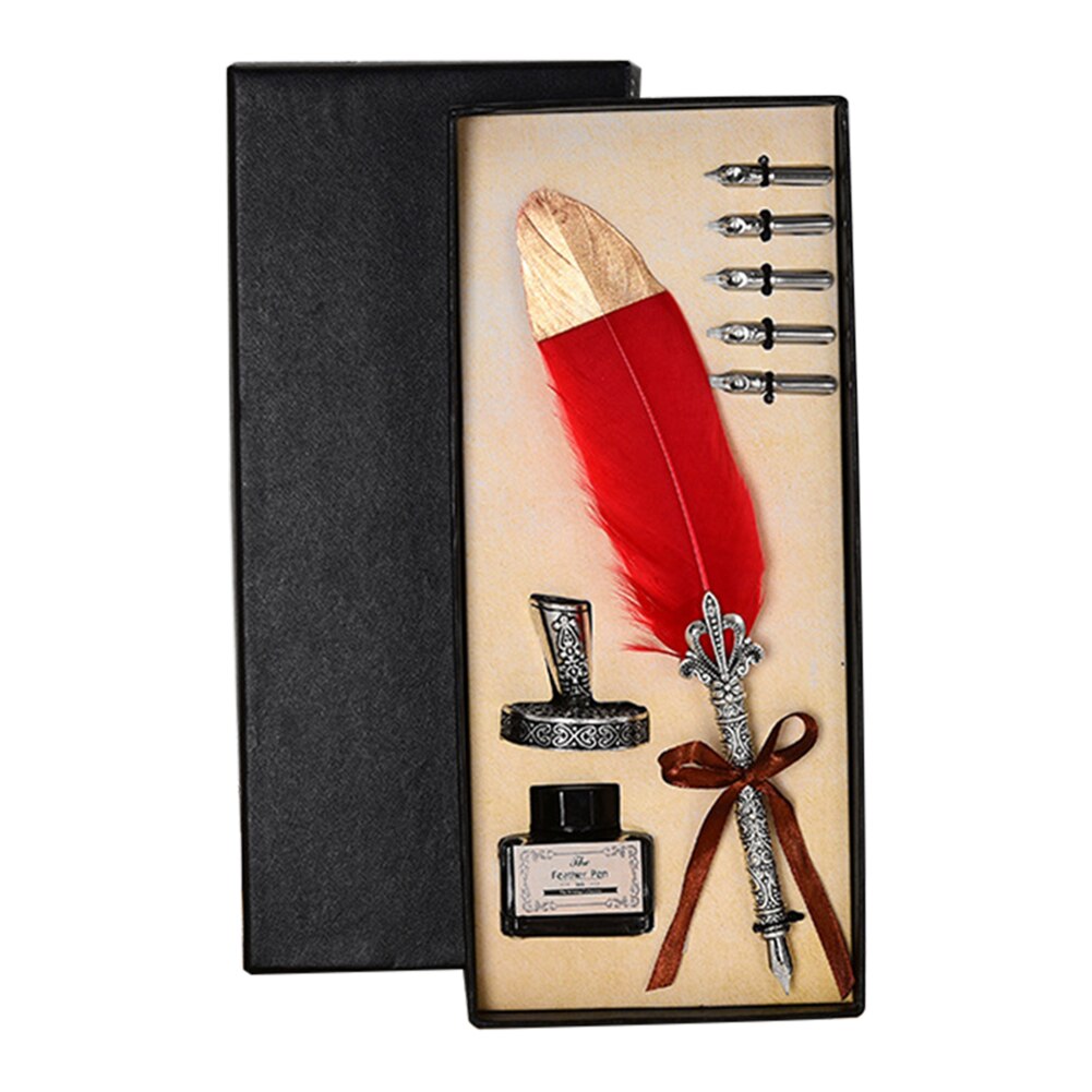 Calligraphy Feather Quill Fountain Pen Set Gift Box