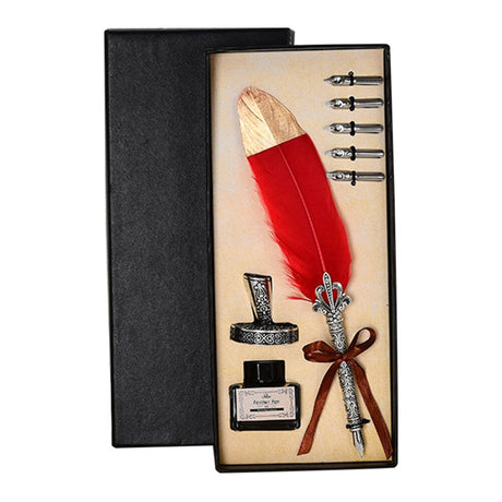 Calligraphy Feather Quill Fountain Pen Set Gift Box