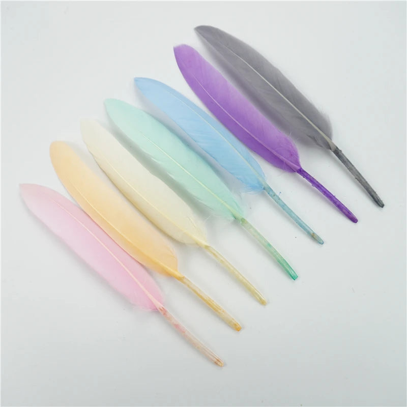 100pcs 10-15cm Dyed Duck Feathers DIY Crafts