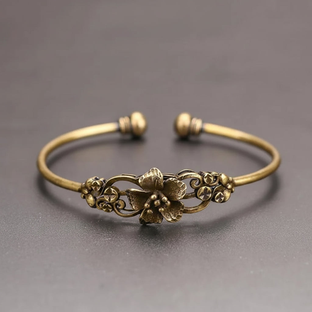 Pure Copper Flower Bangles