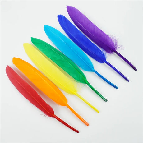 100pcs 10-15cm Dyed Duck Feathers DIY Crafts