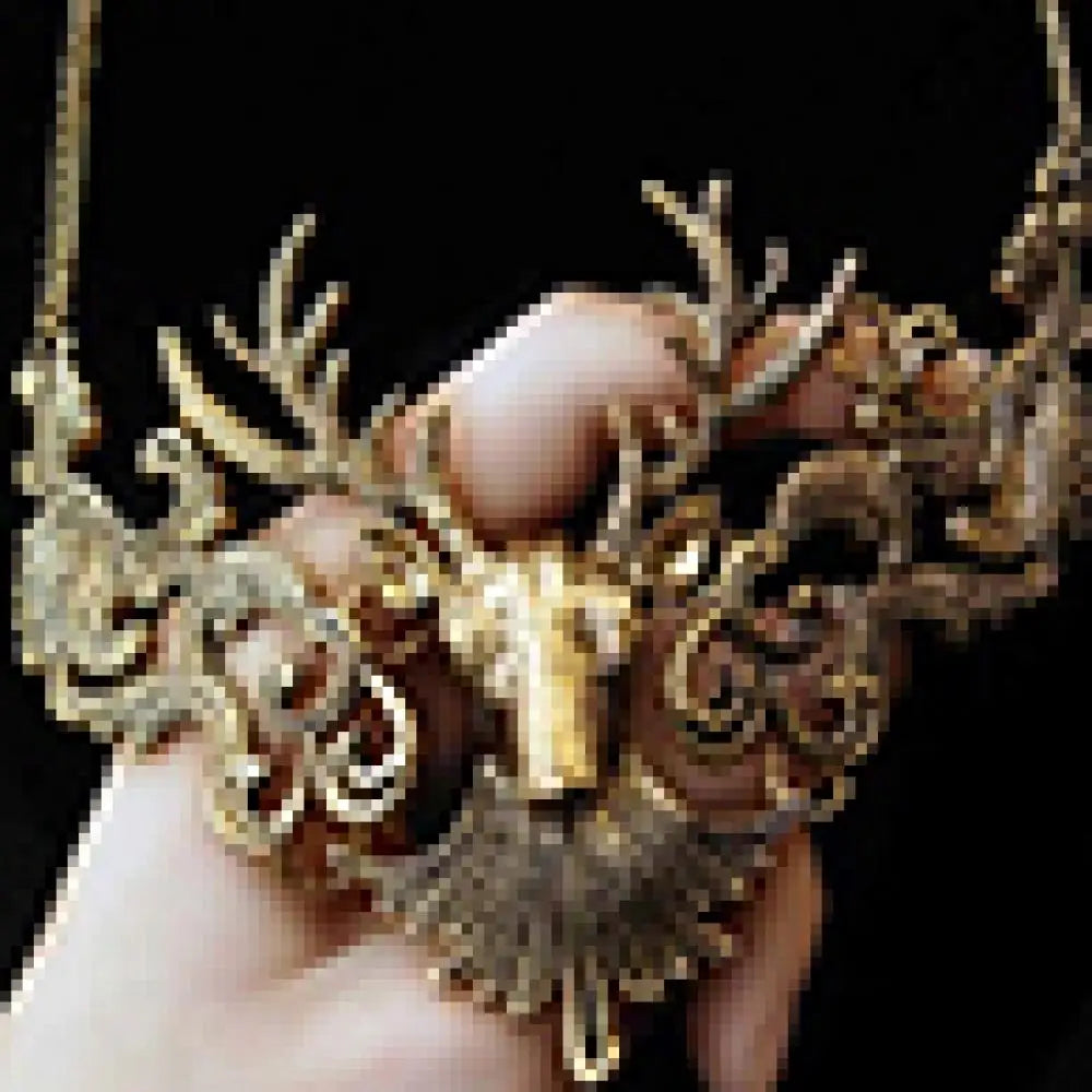 King of the Forest Deer Statement Necklace