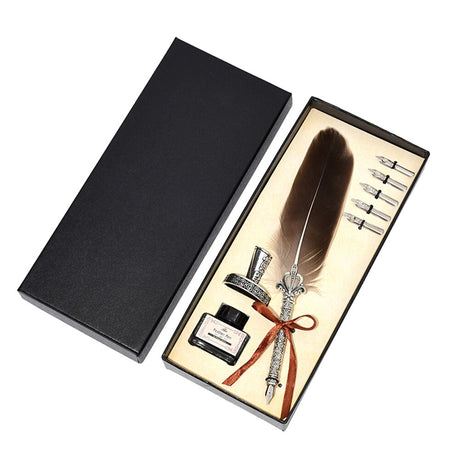 Calligraphy Feather Quill Fountain Pen Set Gift Box
