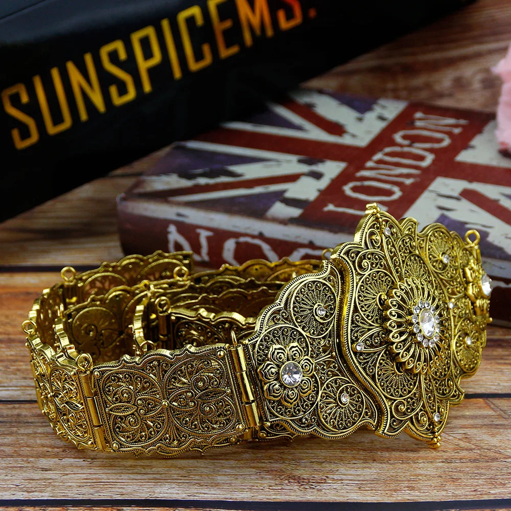 Caucasus Flower Metal Belt Waist Chain