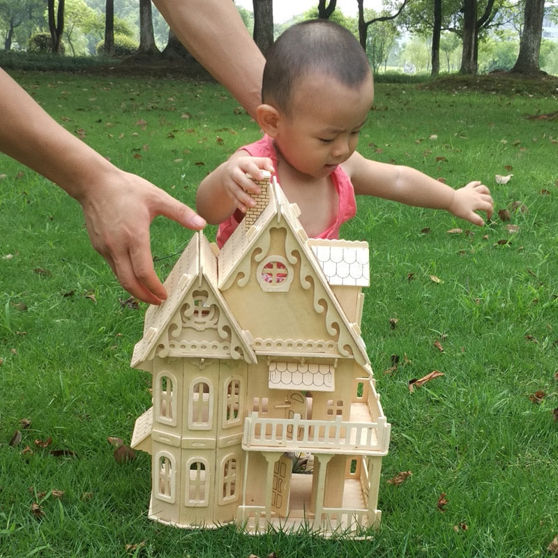 Mayor Woody's Wooden Dollhouse Furniture Set DIY Model Kit