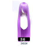 Extra Long Wavy or Straight Wigs with Full Bangs Heat Resistant