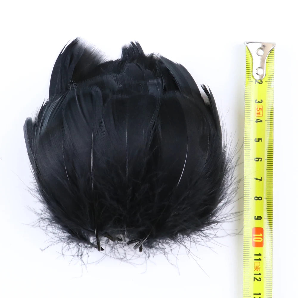 50/100 Pcs Black Goose Chicken Pheasant Feathers DIY Crafts