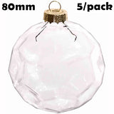 5 Pieces x DIY Paintable Fillable Christmas Decoration Glass Ornaments 110*50mm
