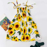 Summer Boho Girls Beach Dress 2 - 12 Years With Necklace Gift