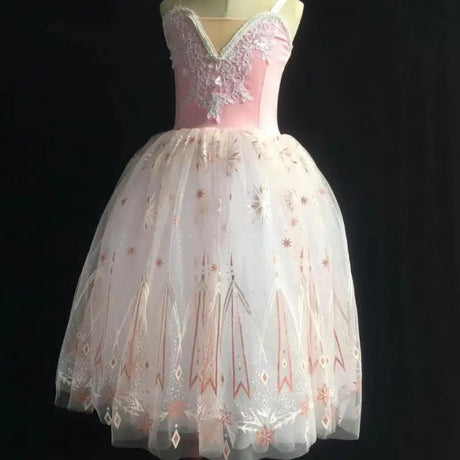 Sweetness Long Ballet Tutu Dress Contemporary Dance Ballerina Dress Costumes