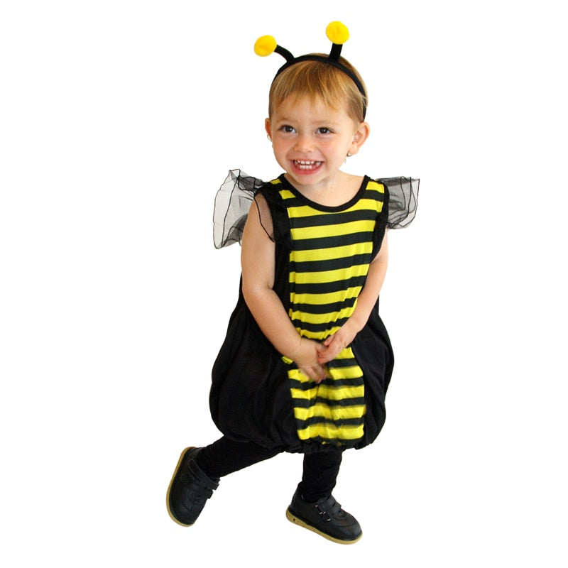 Toddler Bumblebee Honeybee Bee Costume Cosplay Halloween Fancy Dress
