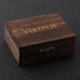 Stainless Steel Nordic Viking Norse Raven Cuff Bangle Mens Gift with Wooden Box
