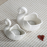 Swan Ceramic Flower Pots Home Decoration Storage Ornaments