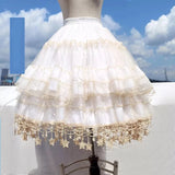 Lunar Star Lolita Petticoat Adjustable Fish Bone Carmen Skirt