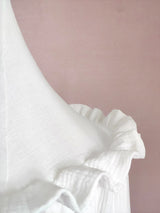 Muslin Cotton Hanging Canopy with Frills Bed Baldachin for Kids Room