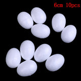 10Pcs 3/4/5/6/7cm DIY Styrofoam Easter Egg Foam Crafts DIY