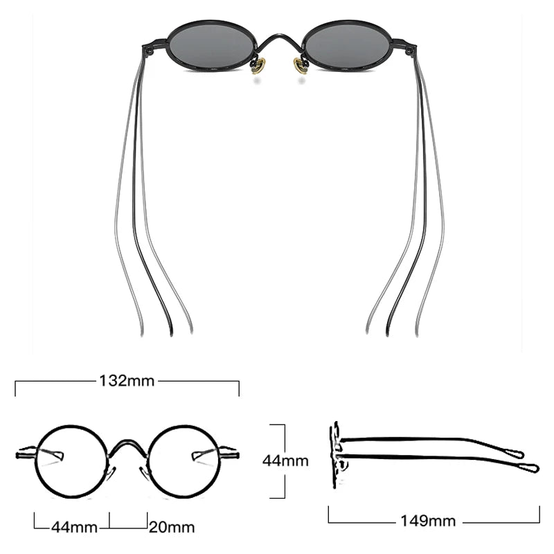 Frank's Round Metal Sunglasses UV400 Sun Glasses