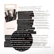 Poetry and Prose Word Sentence Stickers Art Journal Scrapbooking Stickers