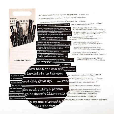 Poetry and Prose Word Sentence Stickers Art Journal Scrapbooking Stickers