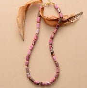 Apatite Lariat Natural Stone Choker Necklaces