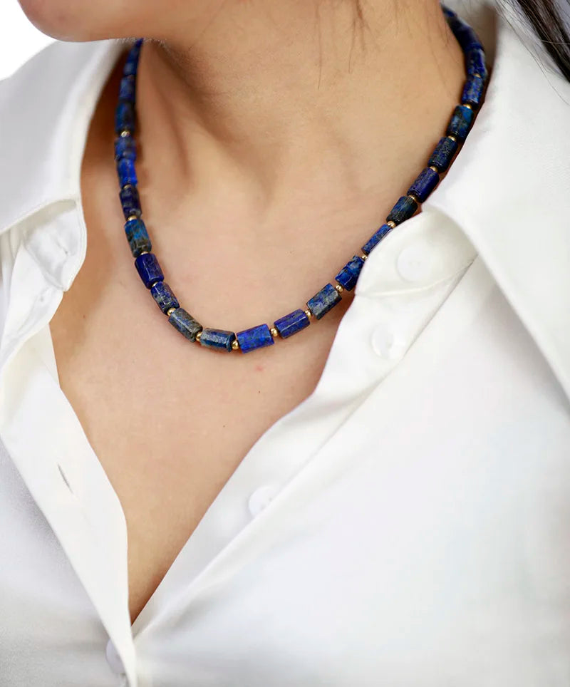 Apatite Lariat Natural Stone Choker Necklaces