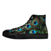 Peacock High Top Canvas Shoes - Black